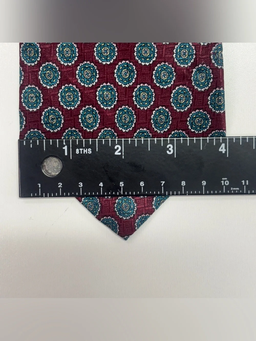Vintage Courchevel by Damon Union Made Italian Silk Wide Tie Made USA